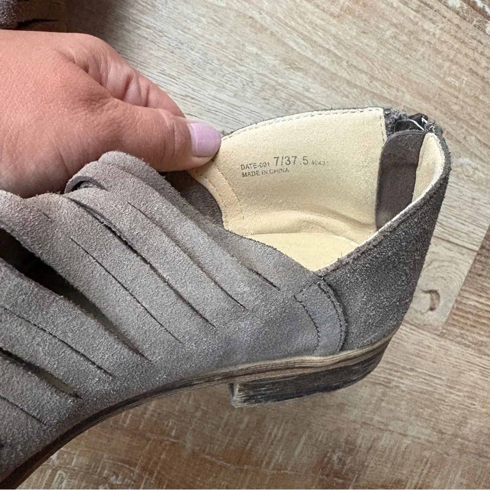 Chinese Laundry Taupe Women's Leather Ankle Suede Boots - Picture 5 of 5